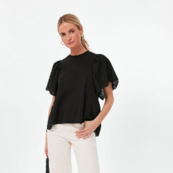 Tuckernuck Pomander Place Black Eyelet Emi Tee - Picture 10 of 10